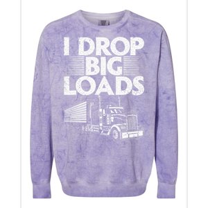 Trucker Semi Truck Driver Lover Colorblast Crewneck Sweatshirt