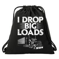 Trucker Semi Truck Driver Lover Drawstring Bag