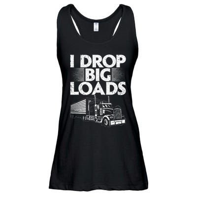 Trucker Semi Truck Driver Lover Ladies Essential Flowy Tank