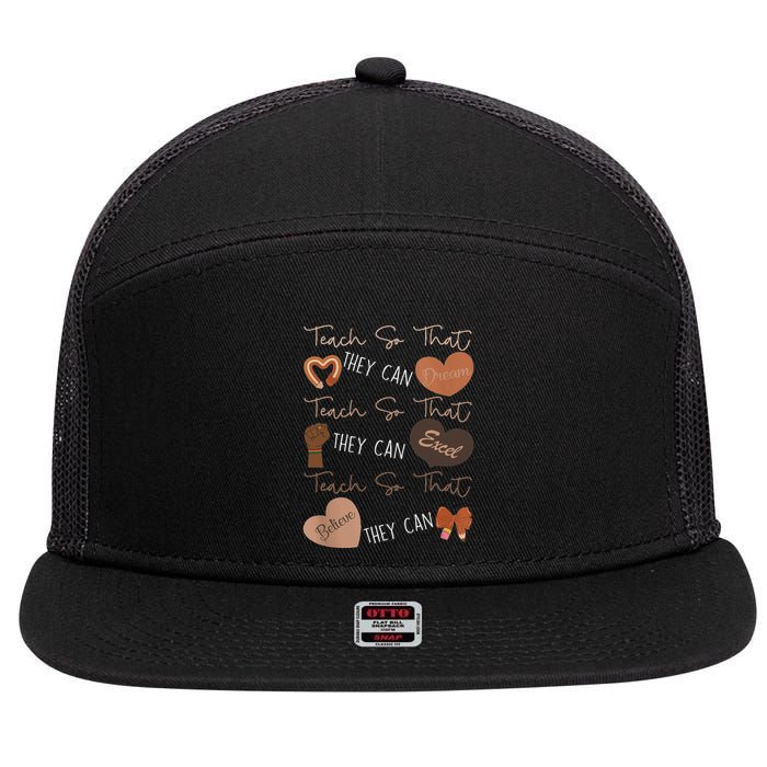 Teach So That They Can Dream Excel Teacher 7 Panel Mesh Trucker Snapback Hat