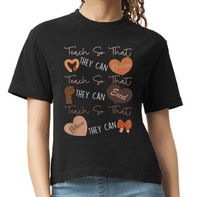 Teach So That They Can Dream Excel Teacher Comfort Colors Boxy T-Shirt