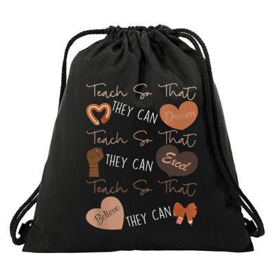 Teach So That They Can Dream Excel Teacher Drawstring Bag