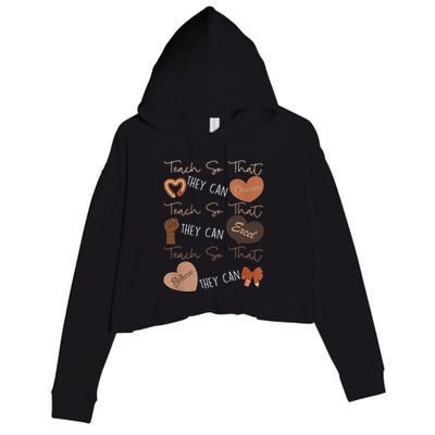 Teach So That They Can Dream Excel Teacher Crop Fleece Hoodie