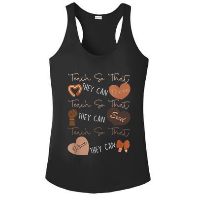 Teach So That They Can Dream Excel Teacher Ladies PosiCharge Competitor Racerback Tank