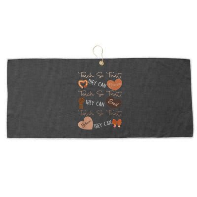 Teach So That They Can Dream Excel Teacher Large Microfiber Waffle Golf Towel