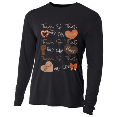 Teach So That They Can Dream Excel Teacher Cooling Performance Long Sleeve Crew