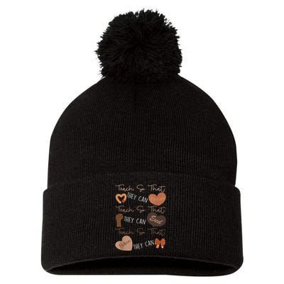 Teach So That They Can Dream Excel Teacher Pom Pom 12in Knit Beanie