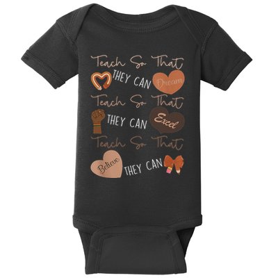 Teach So That They Can Dream Excel Teacher Baby Bodysuit