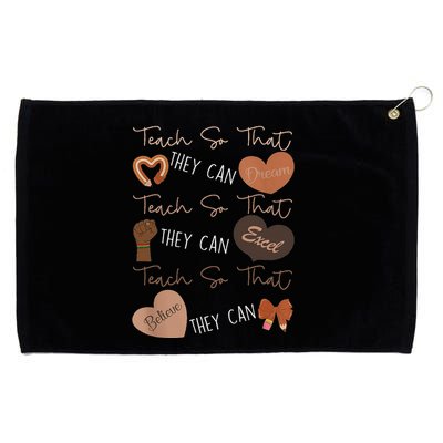 Teach So That They Can Dream Excel Teacher Grommeted Golf Towel