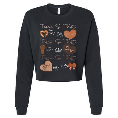 Teach So That They Can Dream Excel Teacher Cropped Pullover Crew