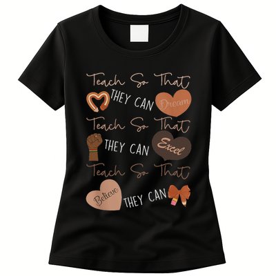 Teach So That They Can Dream Excel Teacher Womens T-Shirt