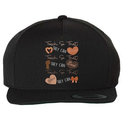Teach So That They Can Dream Excel Teacher Wool Snapback Cap
