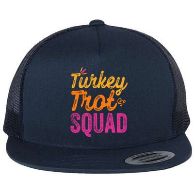 Trot Squad Thanksgiving Turkey Gift Pilgrim Running Gift Flat Bill Trucker Hat