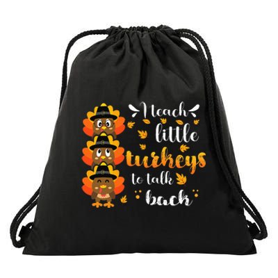 Thanksgiving Speech Therapy Empowering Little Turkeys Drawstring Bag