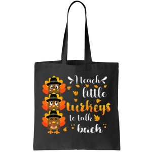 Thanksgiving Speech Therapy Empowering Little Turkeys Tote Bag