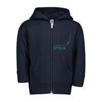 TSLA Stock Toddler Zip Fleece Hoodie