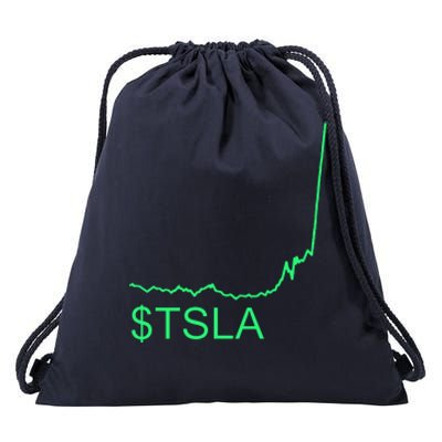 TSLA Stock Drawstring Bag