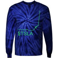 TSLA Stock Tie-Dye Long Sleeve Shirt