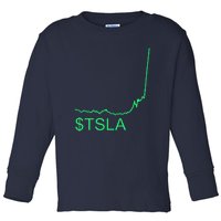 TSLA Stock Toddler Long Sleeve Shirt