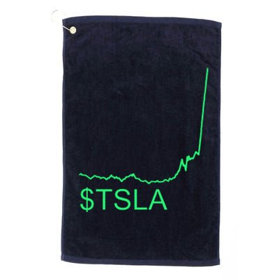 TSLA Stock Platinum Collection Golf Towel