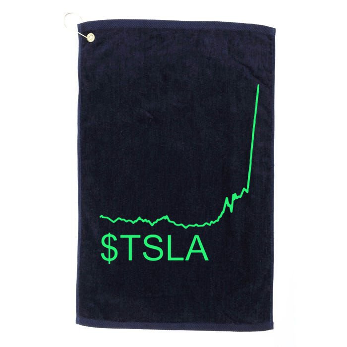 TSLA Stock Platinum Collection Golf Towel