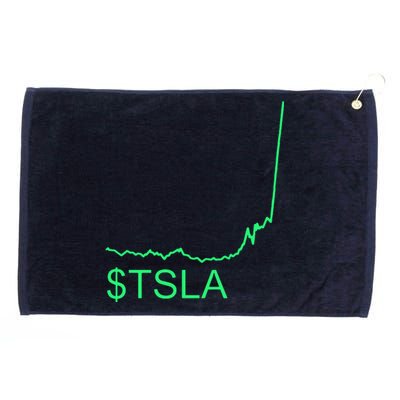 TSLA Stock Grommeted Golf Towel