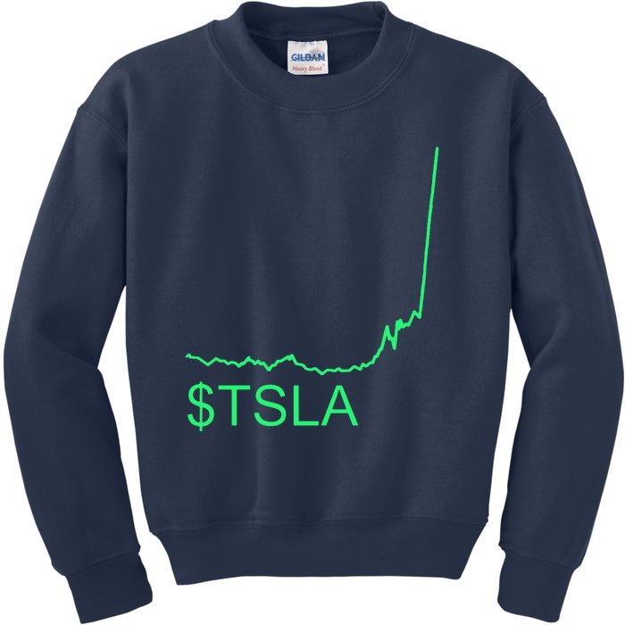 TSLA Stock Kids Sweatshirt