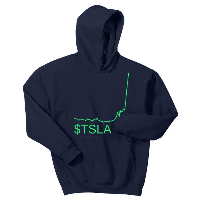 TSLA Stock Kids Hoodie