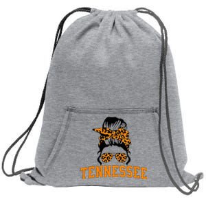 Tennessee State Tn Orange Fan Messy Bun Hair Sweatshirt Cinch Pack Bag