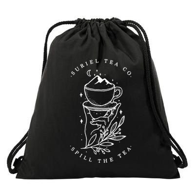 The SurielS Tea Co Spill The Tea Drawstring Bag
