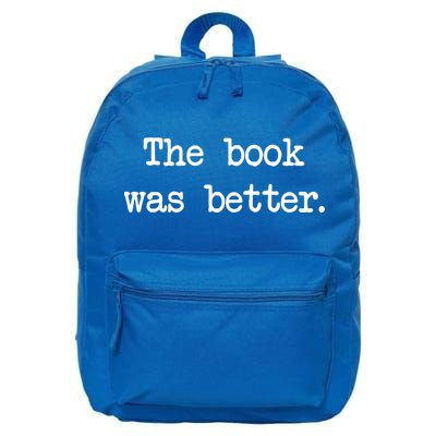Typewriter Style The Book Was Better Cool Gift 16 in Basic Backpack