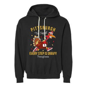 Trot Squad Turkey Thanksgiving 2024 Pennsylvania Pittsburgh Garment-Dyed Fleece Hoodie