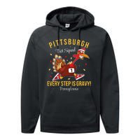 Trot Squad Turkey Thanksgiving 2024 Pennsylvania Pittsburgh Performance Fleece Hoodie