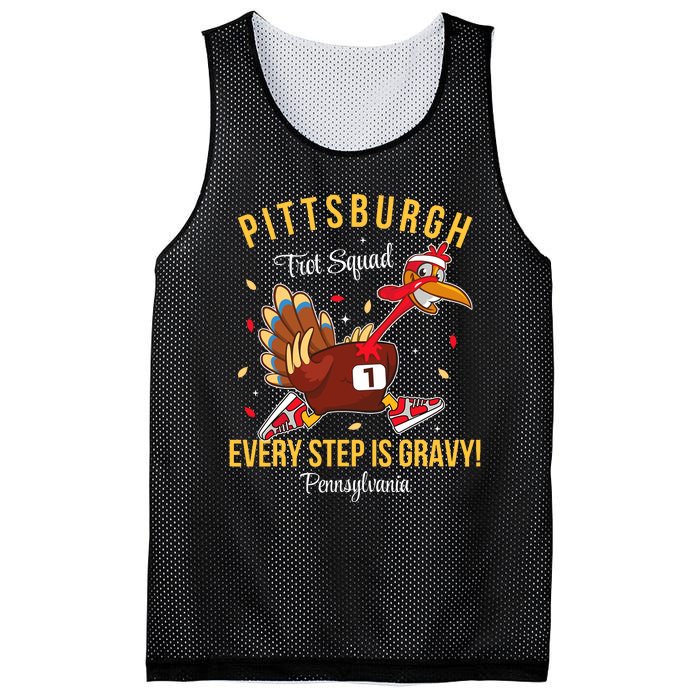 Trot Squad Turkey Thanksgiving 2024 Pennsylvania Pittsburgh Mesh Reversible Basketball Jersey Tank