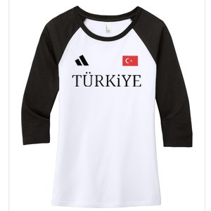 Turkey Shooting Team Turkiye Women's Tri-Blend 3/4-Sleeve Raglan Shirt