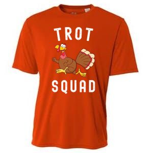 Trot Squad Turkey Run Thanksgiving Running Turkey Trot Gift Cooling Performance Crew T-Shirt