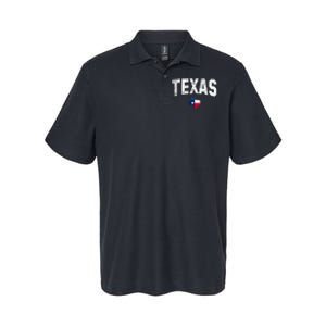 Texas State Usa Distressed Flag Grunge Texas Softstyle Adult Sport Polo