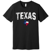 Texas State Usa Distressed Flag Grunge Texas Premium T-Shirt