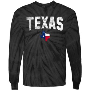 Texas State Usa Distressed Flag Grunge Texas Tie-Dye Long Sleeve Shirt