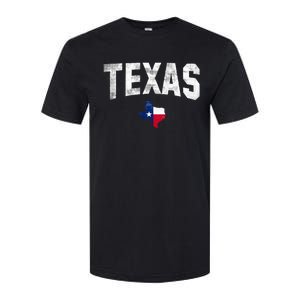 Texas State Usa Distressed Flag Grunge Texas Softstyle CVC T-Shirt