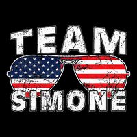 Team Simone Usa Flag Sunglasses Support Vintage Style Drawstring Bag