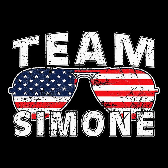 Team Simone Usa Flag Sunglasses Support Vintage Style Drawstring Bag