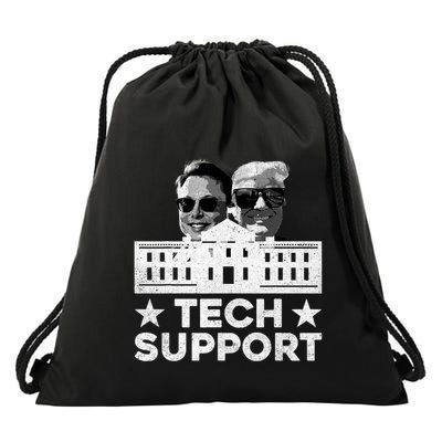 Tech Support Us Flag White House Tech Support D.O.G.E Drawstring Bag