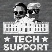 Tech Support Us Flag White House Tech Support D.O.G.E Button