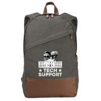 Tech Support Us Flag White House Tech Support D.O.G.E Cotton Canvas Backpack