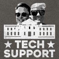 Tech Support Us Flag White House Tech Support D.O.G.E Cotton Canvas Backpack