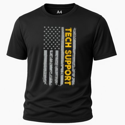 Tech Support Us Flag White House Tech Support D.O.G.E Cooling Performance Crew T-Shirt