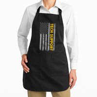Tech Support Us Flag White House Tech Support D.O.G.E Full-Length Apron With Pockets
