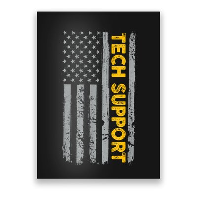 Tech Support Us Flag White House Tech Support D.O.G.E Poster