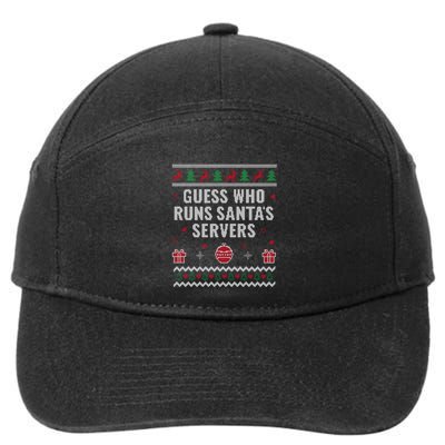 Tech Support Ugly Christmas Funny Computer It Nerd Xmas Meaningful Gift 7-Panel Snapback Hat